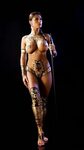 Naked Cosplay Girl in Ancient Egyptian-Style Bodypaint